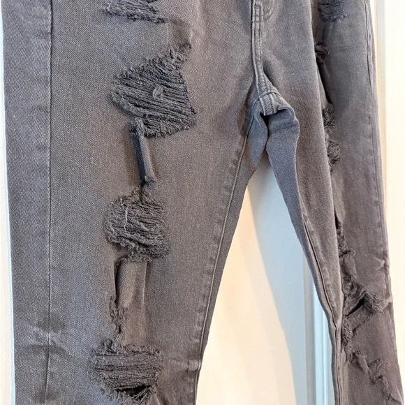 Pacsun Stacked Skinny Jeans 32x32 Black Distressed - Picture 2 of 7
